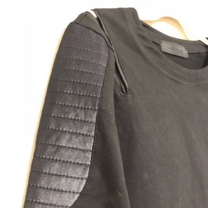 Carbon38 Zip Shoulder Moto Sweatshirt - NWT - S